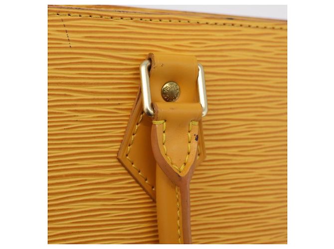 LOUIS VUITTON Epi Sac Plat Hand Bag Yellow M52079 LV - vista 15