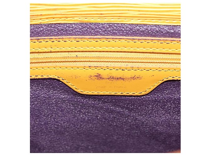 LOUIS VUITTON Epi Sac Plat Hand Bag Yellow M52079 LV - vista 16