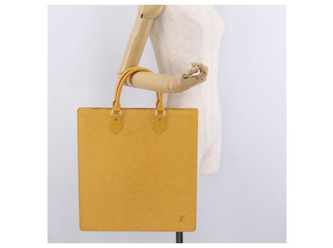 LOUIS VUITTON Epi Sac Plat Hand Bag Yellow M52079 LV - vista 23