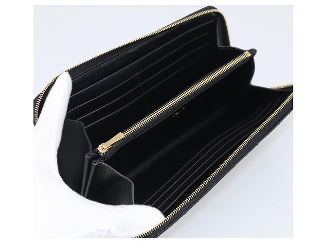 Céline CELINE Carteira Longa em Couro Gold Black - vista 14