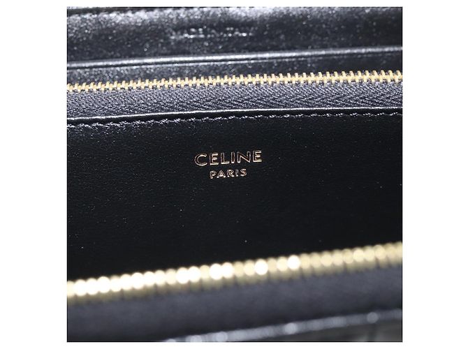 Céline CELINE Carteira Longa em Couro Gold Black - vista 20