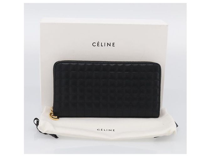 Céline CELINE Carteira Longa em Couro Gold Black - vista 23