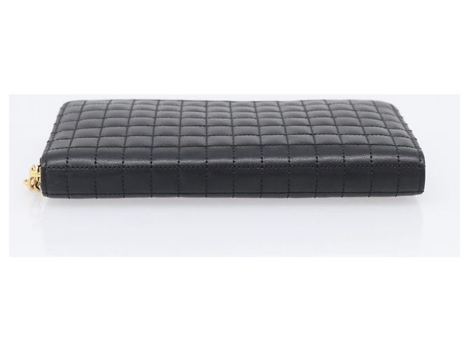 Céline CELINE Carteira Longa em Couro Gold Black - vista 7