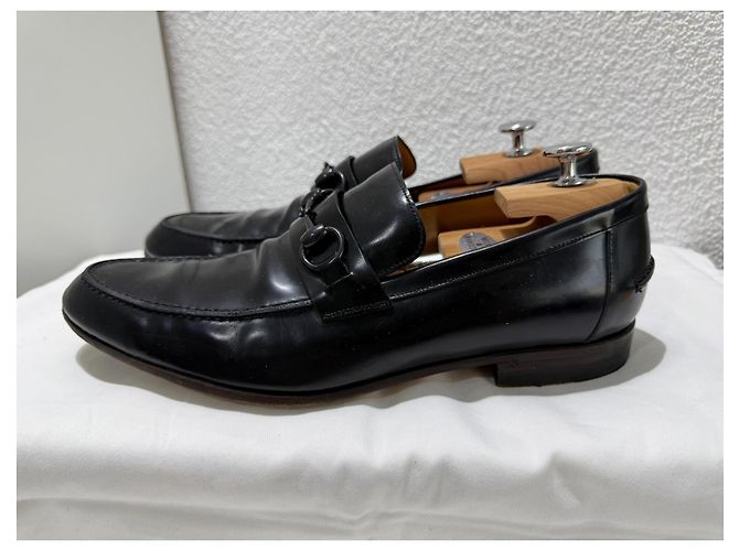 Mocassini Gucci Horsebit in pelle nera - vista 2