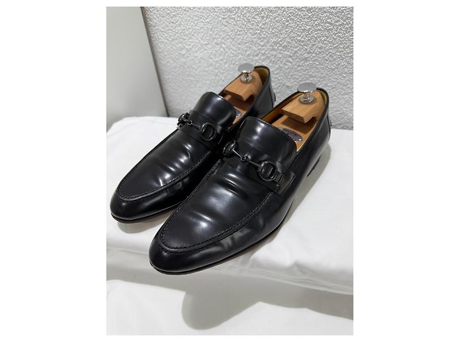 Mocassini Gucci Horsebit in pelle nera - vista 4