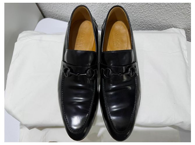 Mocassini Gucci Horsebit in pelle nera - vista 5