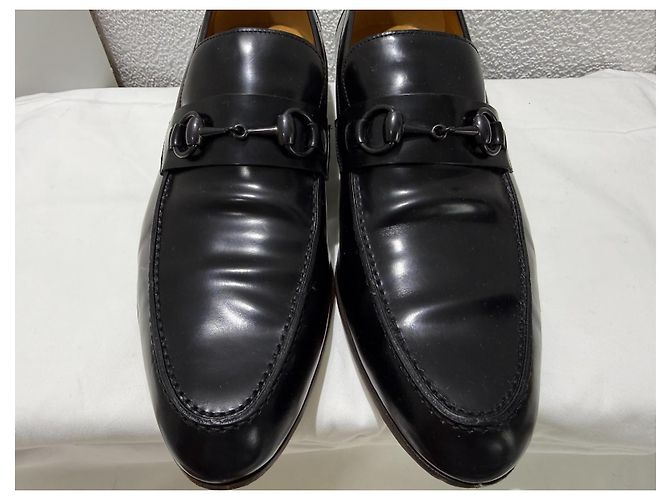 Mocassini Gucci Horsebit in pelle nera - vista 6