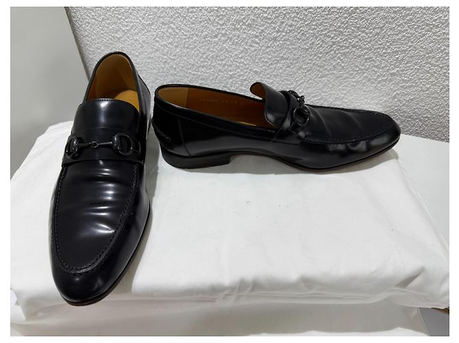 Mocassini Gucci Horsebit in pelle nera - vista 8