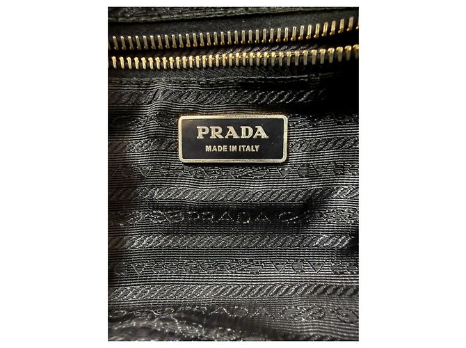 Prada Nappa Gaufre Mini Leather Crossbody Bag Black - view 12