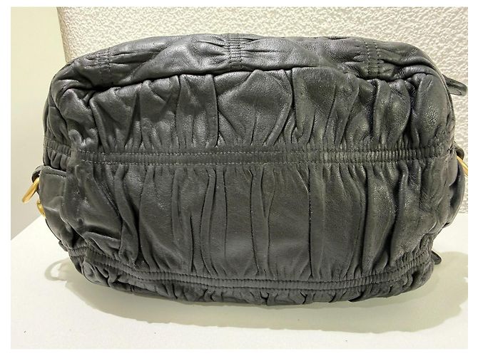 Prada Nappa Gaufre Mini Leather Crossbody Bag Black - view 3