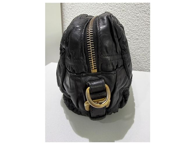 Prada Nappa Gaufre Mini Leather Crossbody Bag Black - view 6