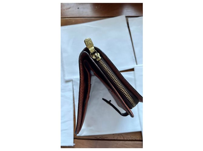 Louis Vuitton portafoglio con zip Monogram toile marrone - vista 10