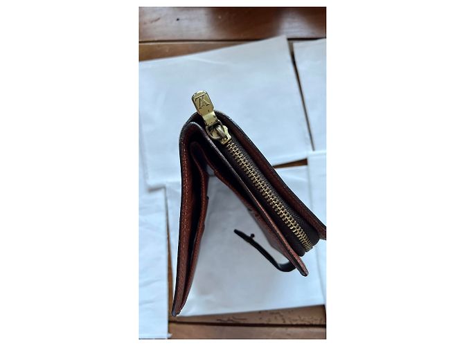 Louis Vuitton portafoglio con zip Monogram toile marrone - vista 9