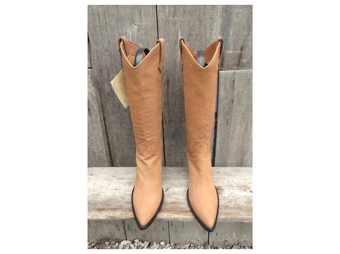 Sartore Botas Western de cuero marrón - vista 3