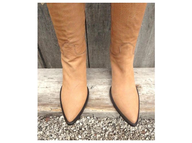 Sartore Botas Western de cuero marrón - vista 4