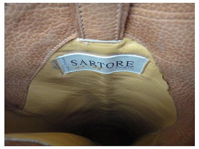 Sartore Botas Western de cuero marrón - vista 8
