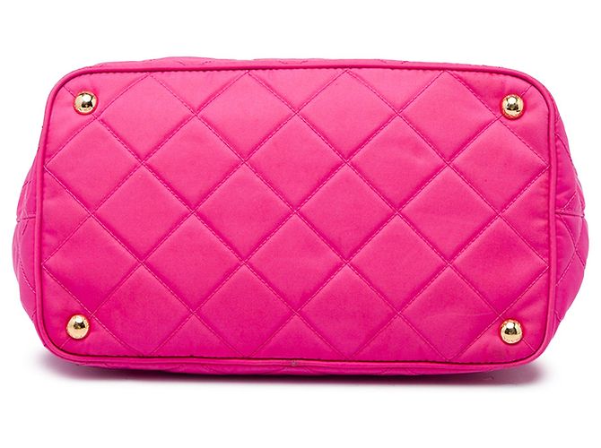 Tote Sac cabas convertible ouvert Prada Pink Impuntu Tessuto - vue 3