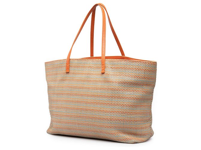Fendi Roll Tote aus Raffia in Orange, Medium - Ansicht 2