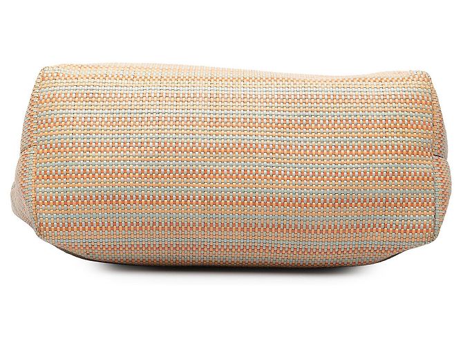 Fendi Roll Tote aus Raffia in Orange, Medium - Ansicht 3