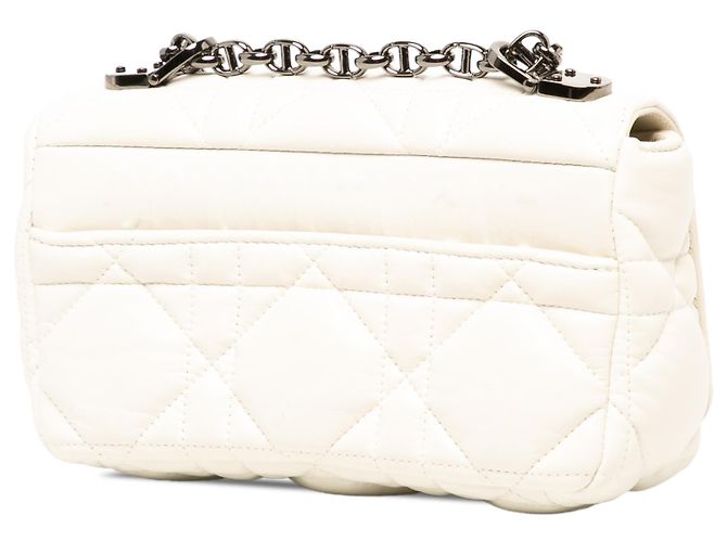 Borsa Dior Caro Small in pelle di agnello Macrocannage bianca - vista 2