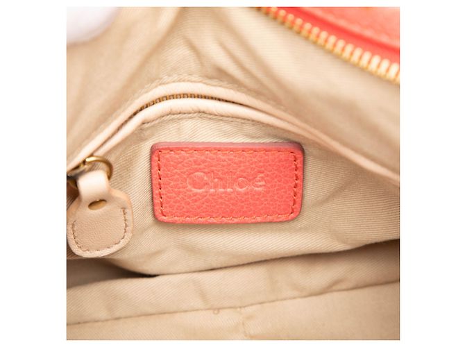 Borsa Satchel Paraty Piccola in Pelle Arancione Chloé - vista 5