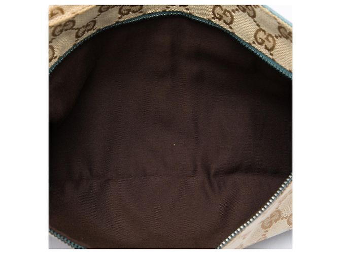 Bolso cinturón Gucci Beige GG Canvas Web con doble bolsillo - vista 4