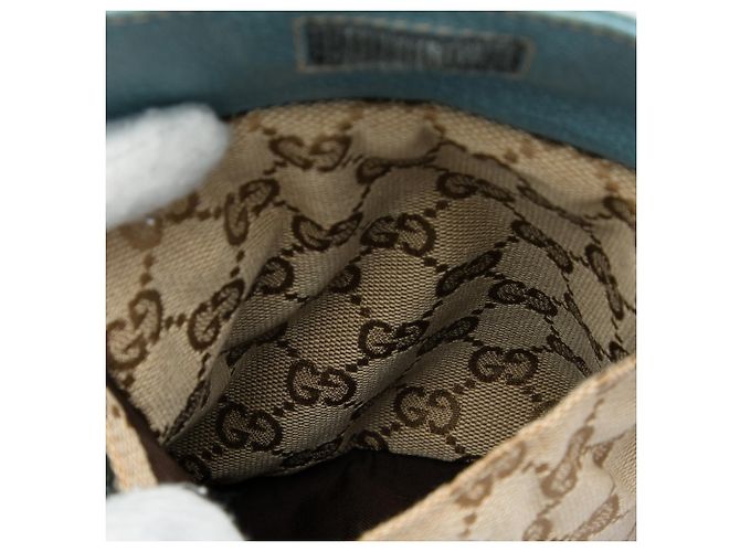 Bolso cinturón Gucci Beige GG Canvas Web con doble bolsillo - vista 6