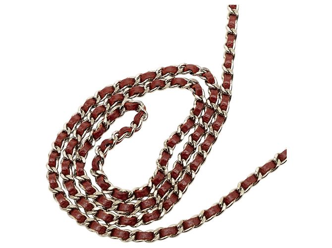 Chanel Red CC Caviar Half Moon Wallet on Chain - vista 6