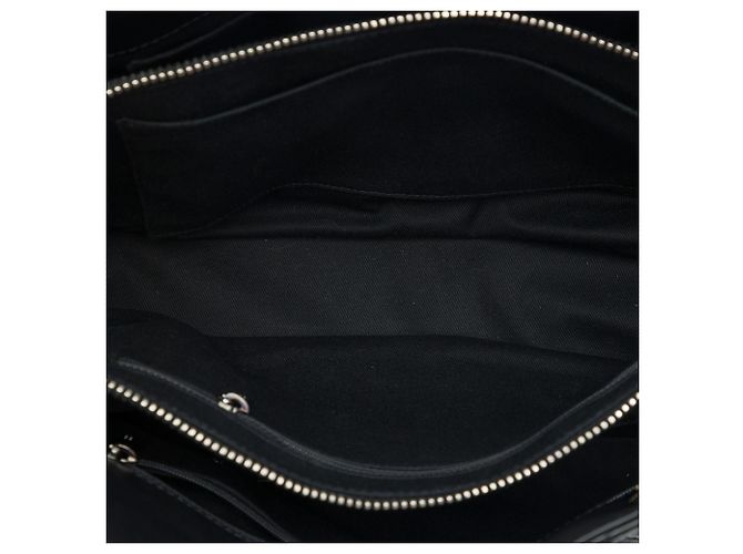 Borsa Tote Chanel Black CC Quilted Patent Charm - vista 4