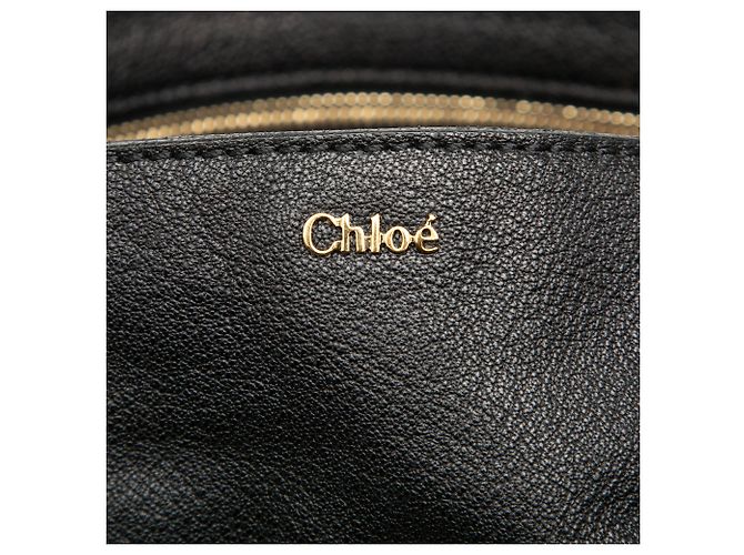 Borsa Satchel Elsie Chloé in pelle nera - vista 5