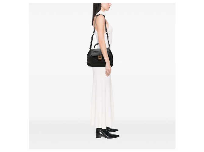 Borsa Satchel Elsie Chloé in pelle nera - vista 6