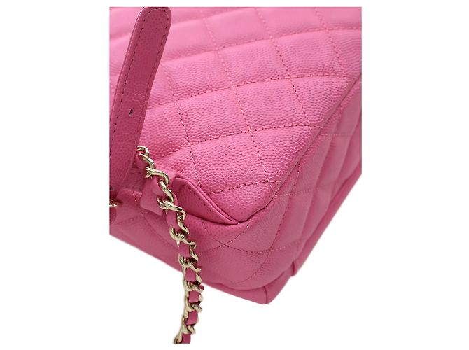Zaino Chanel Pink Small Quilted Caviar CC Day Backpack - vista 14