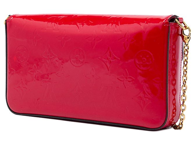 Pochette Félicie Louis Vuitton Red Monogram Vernis Pochette Felicie - vista 2