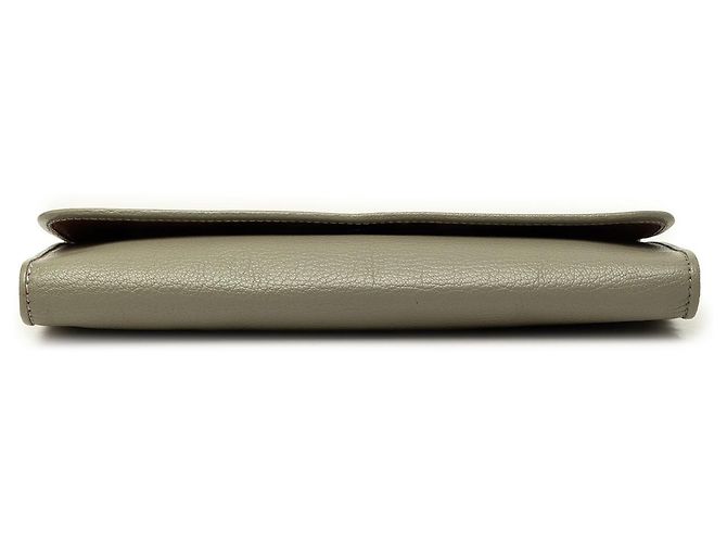 Borsa a tracolla con catena LOEWE in vitello grana grigio - vista 3