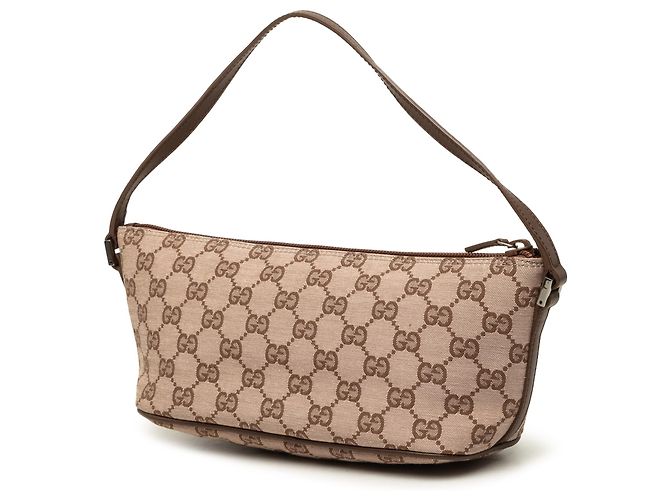 Gucci Beige GG Canvas Boat - vue 2