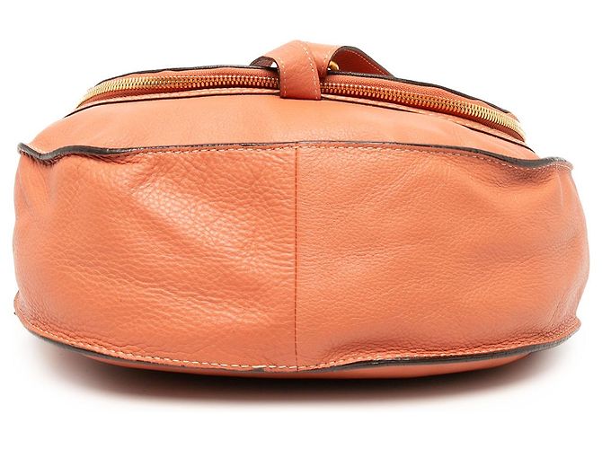 Chloé Orange Medium Grained Calfskin Marcie Saddle Crossbody - vue 3