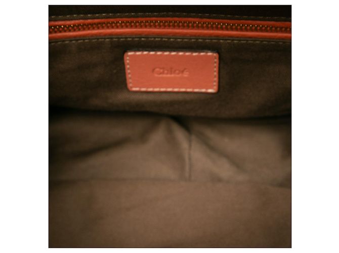 Chloé Orange Medium Grained Calfskin Marcie Saddle Crossbody - vue 4