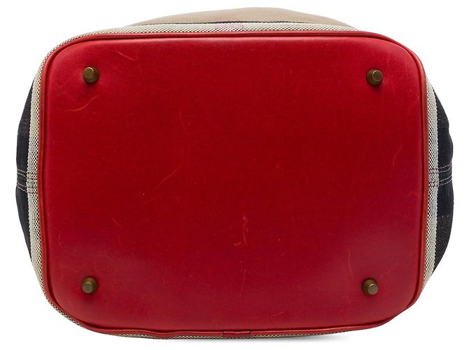 Borsa secchiello Burberry Ashby in tela Mega Check marrone Medium - vista 3
