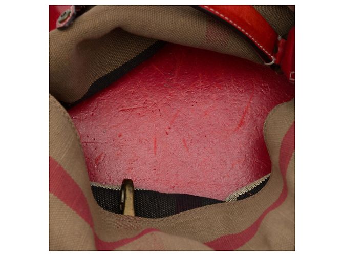 Borsa secchiello Burberry Ashby in tela Mega Check marrone Medium - vista 4