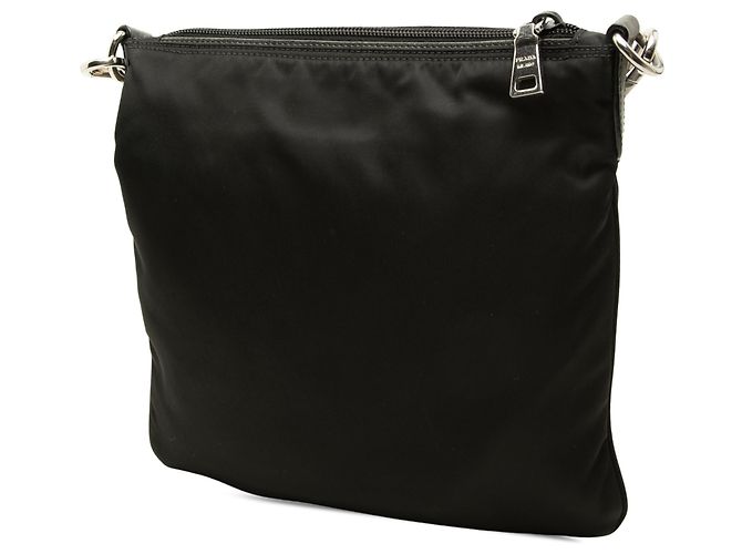 Prada Borsa Crossbody in Tessuto Nero con Chiusura a Zip - vista 2