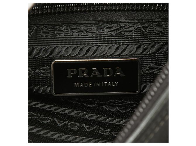 Prada Borsa Crossbody in Tessuto Nero con Chiusura a Zip - vista 5