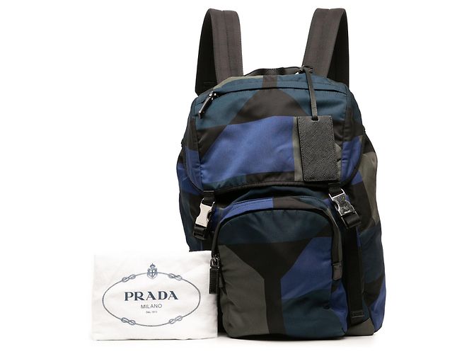 Zaino geometrico Prada in Tessuto nero - vista 6