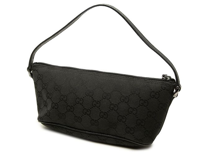 Gucci Black GG Canvas Boat - vista 2