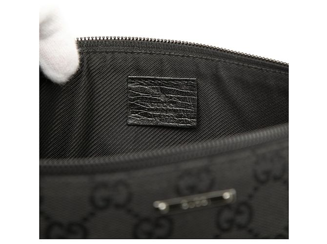 Gucci Black GG Canvas Boat - vista 5