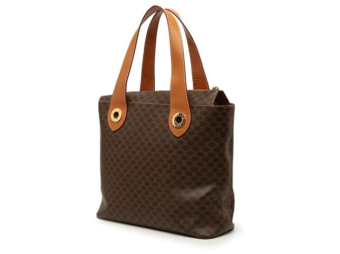 Céline Borsa Celine Brown Macadam Coated Canvas - vista 2