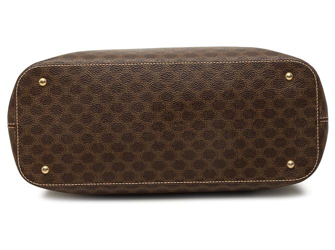 Céline Borsa Celine Brown Macadam Coated Canvas - vista 3