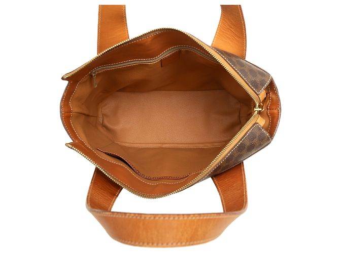 Céline Borsa Celine Brown Macadam Coated Canvas - vista 4