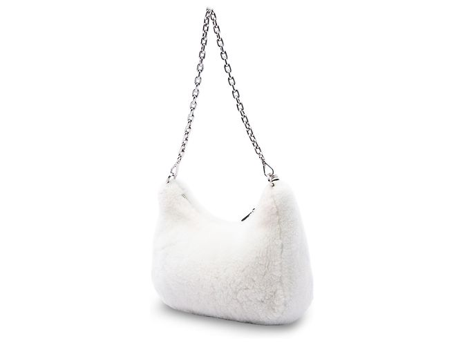 Re-Edition Sac Prada Re Edition 2005 Mini en éponge blanc - vue 2