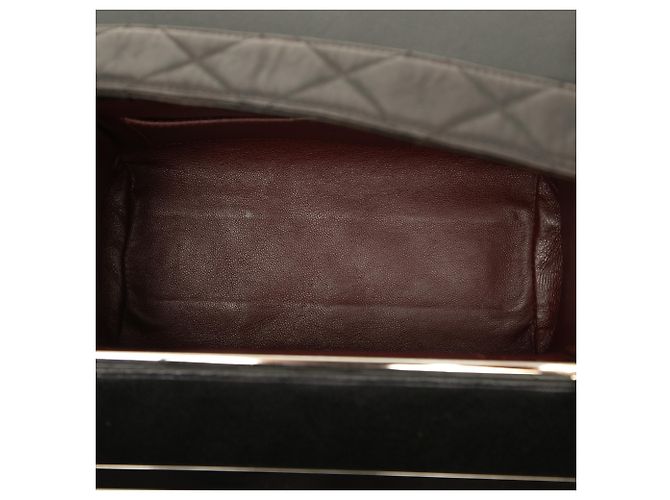 Sac Vanity Box Chanel en agneau matelassé noir - vue 4