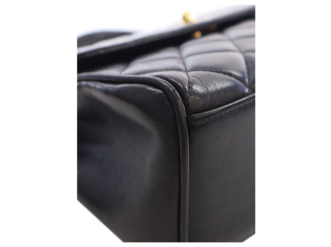 Borsa Chanel Black Mini Quilted Lambskin Kelly Top Handle Bag - vista 11